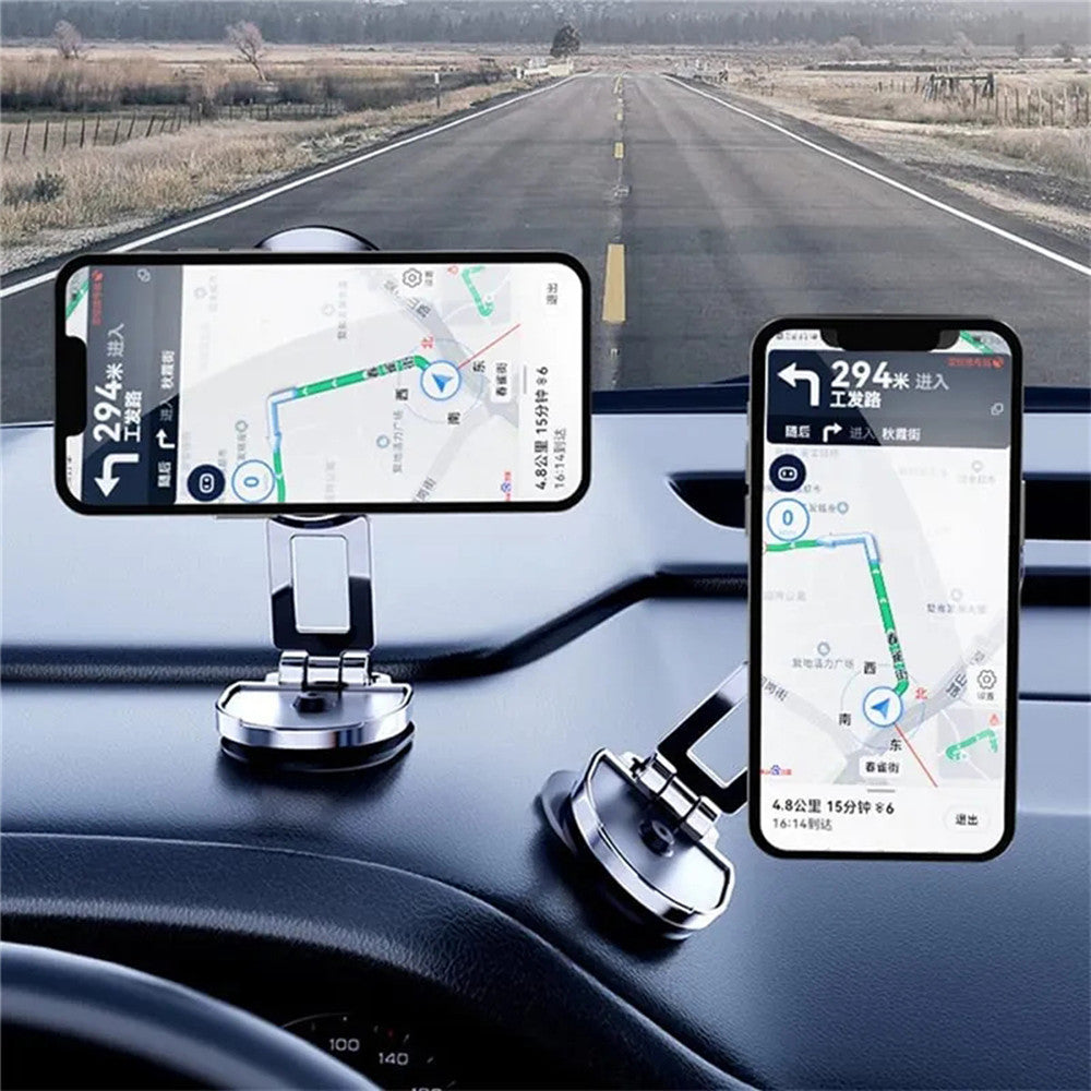 Magnetic Foldable Car Phone Holder – Aluminum Alloy Mount with 360° Rotation