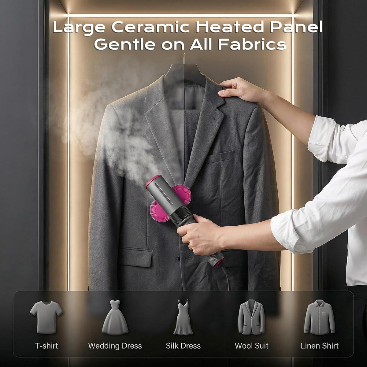 Portable Garment Steamer – 1200W Handheld Steam & Dry Iron with 100ml Tank