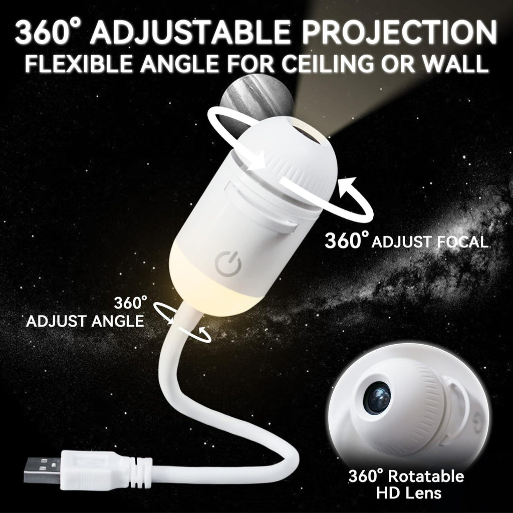 USB Star Projector Night Light – Milky Way Galaxy Lamp for Bedroom