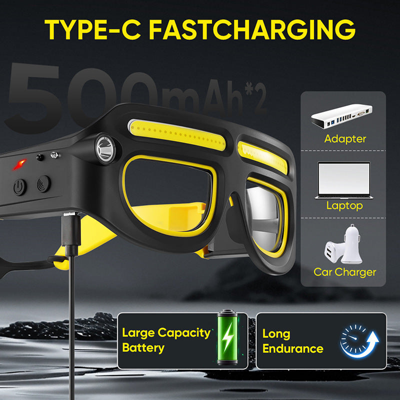 Rechargeable LED Headlamp – 10W Waterproof Smart Eye Headlamp for Fishing, Cycling & Outdoors