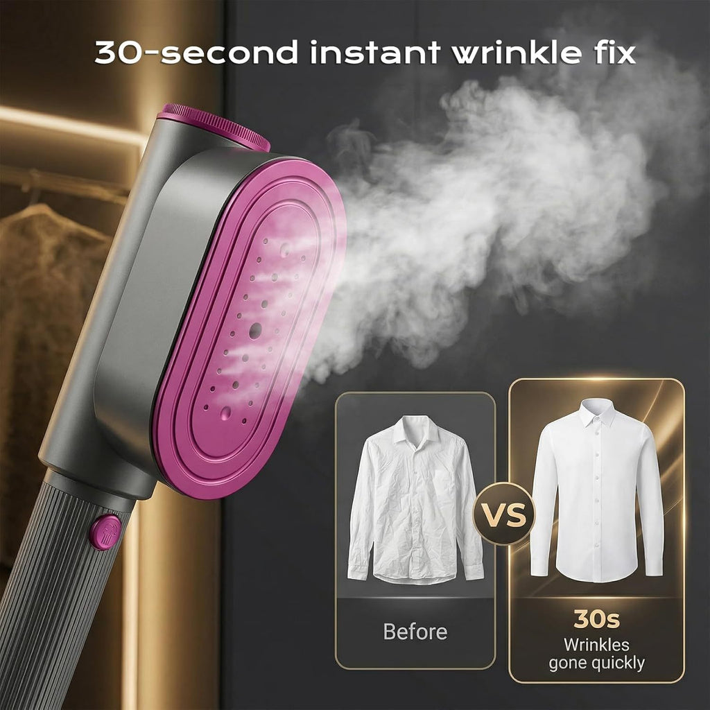 Portable Garment Steamer – 1200W Handheld Steam & Dry Iron with 100ml Tank