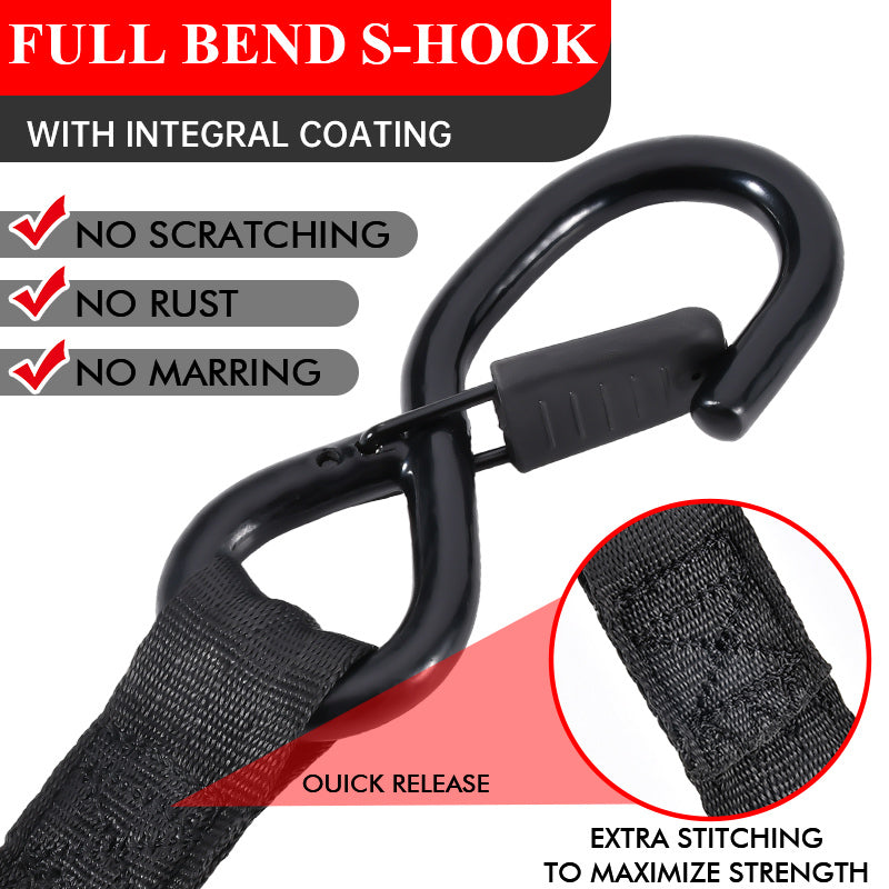 Rubber-coated full bend S-hook detail