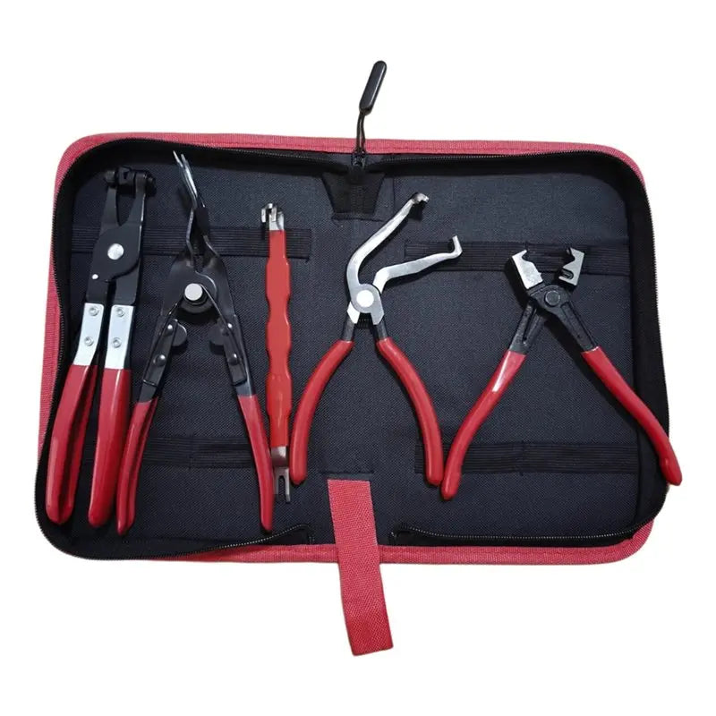 5-Piece Automotive Disconnect Pliers Kit – Terminal & Hose Clamp Removal Tools with Case