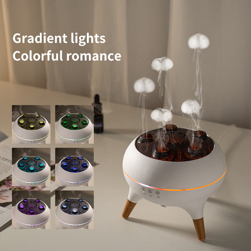 Jellyfish Aroma Humidifier 250ml – 7-Color LED Essential Oil Diffuser with Remote
