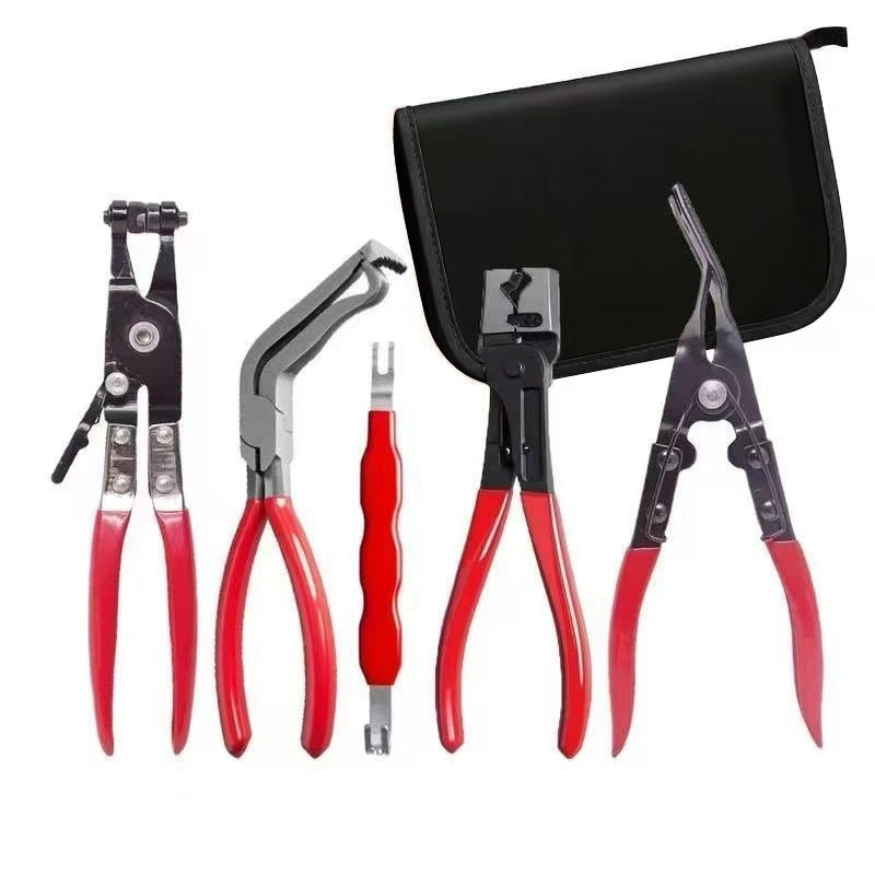 5-Piece Automotive Disconnect Pliers Kit – Terminal & Hose Clamp Removal Tools with Case