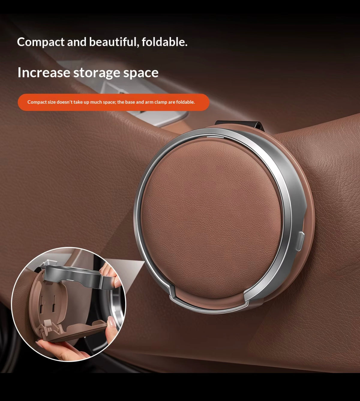 Foldable Car Door Cup Holder – Clip-On Drink Holder for Cups, Bottles & Snacks