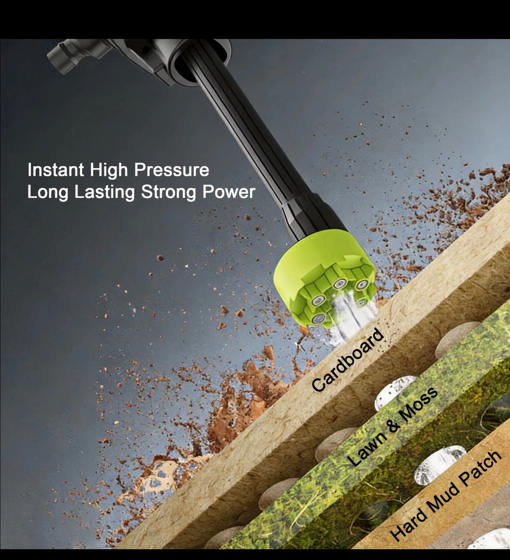 6-in-1 spray nozzle blasting dirt